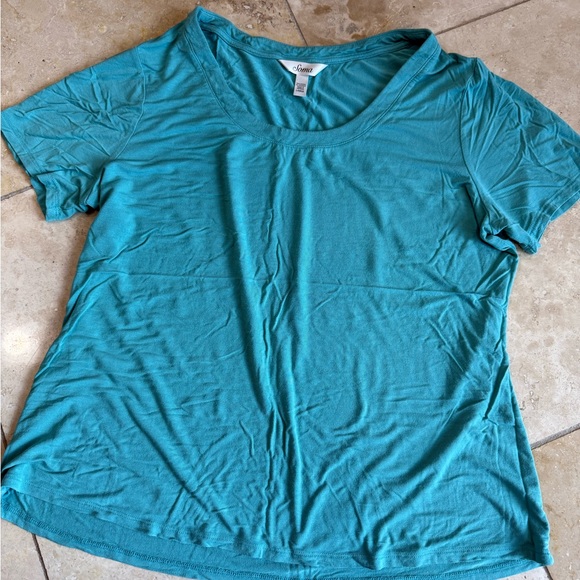 Soma Teal Top with Multicolor Pajama Set - Picture 4 of 7